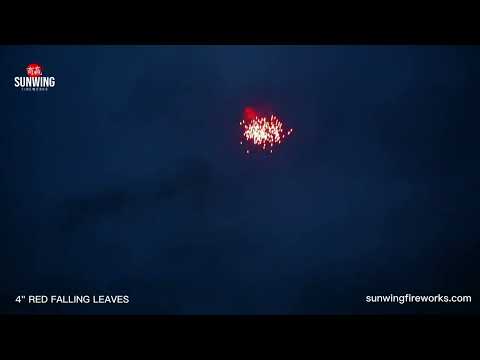 4INCH RED FALLING LEAVES