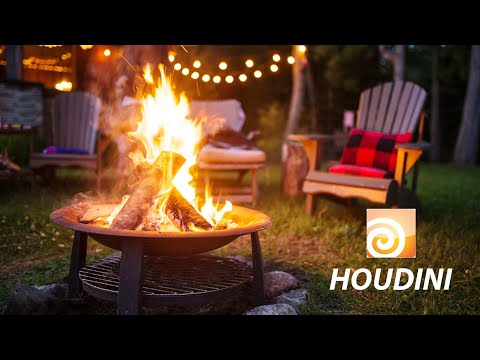 Houdini Tutorial | Campfire with 3D Landscape in houdini 19 | houdini pyro tutorial