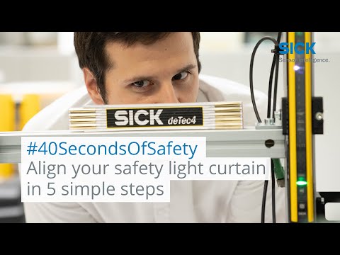 #40SecondsOfSafety: Align your safety light curtain in 5 simple steps | SICK AG