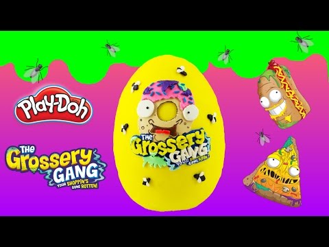 Grossery Gang Playdoh Surprise Egg Dodgy Donut Grossery Video