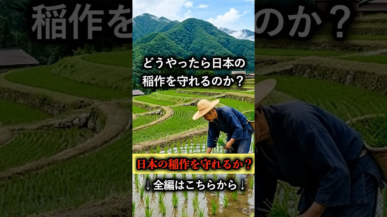 世界一の「日本の稲作」を護れるか  #小名木善行＃稲作＃米離れ＃農家
