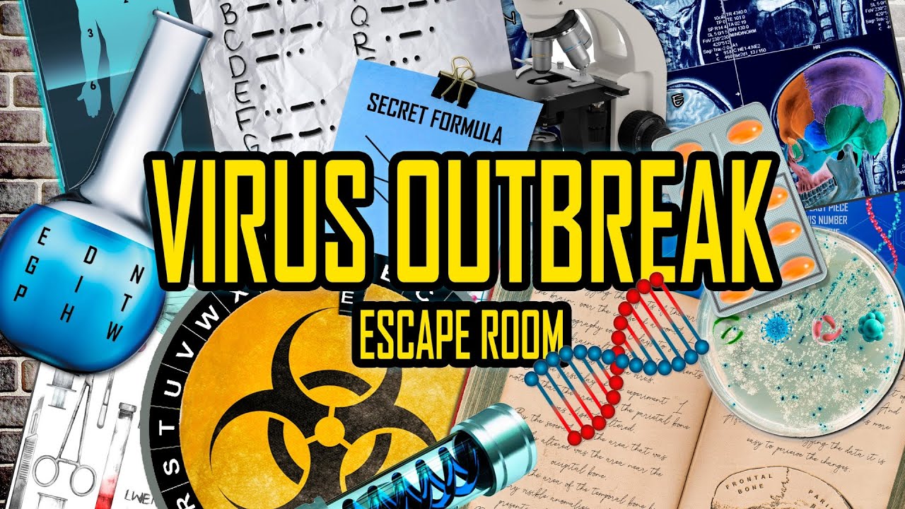 Printable Escape Room at Home | Virus Outbreak: Find the Cure Adventure Game