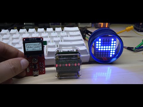 Retro Clock Final Code and Features, OLEDiCADE Tiny Game Console, NEW Single Digit Matrix Clock