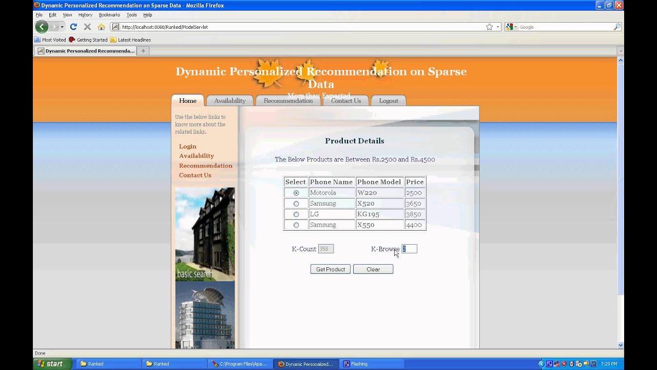 Dynamic Personalized Recommendation on Sparse Data