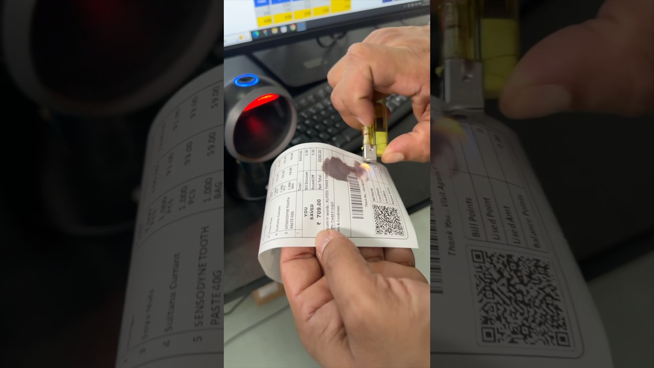 Without ink how this thermal printer works ❤️❤️🙏🙏💝 #billingsystem