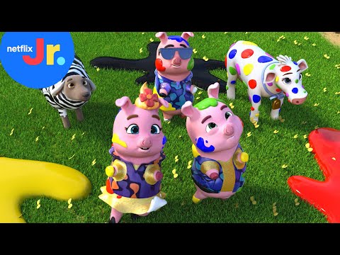 Painting the Farm Animals & Clean Up Time | Mighty Express | Netflix Jr