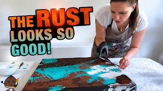 Edle Rost-Texturen mit Acryl & Struktur – diese Oberfläche begeistert!