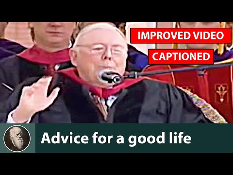 Charlie Munger speech - Advice for a good life - Commencement Address - USC