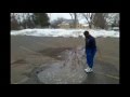 Dangers Of Puddle Jumping |1$ Bet|  Man jumps in puddle and ends up in massive hole of water