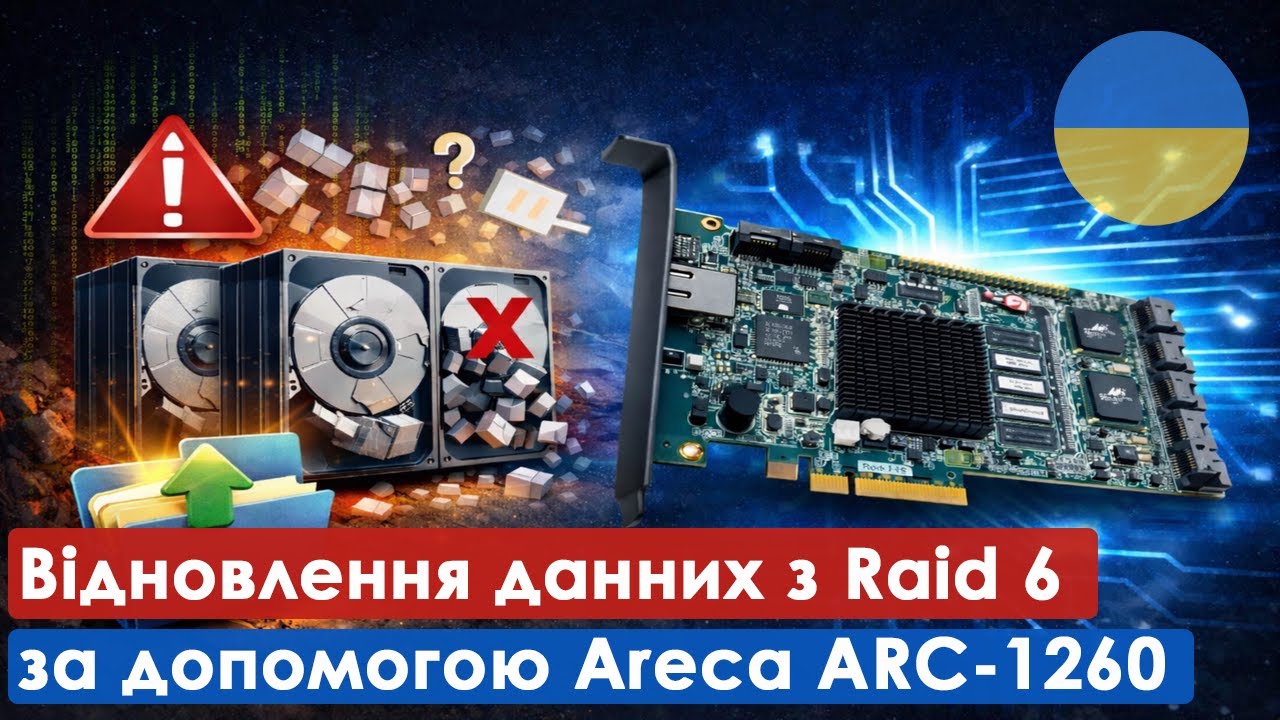 Як відновити дані з Raid 6, створеного за допомогою контролера Areca ARC-1260 Як відновити дані з Raid 6, створеного за допомогою контролера Areca ARC-1260