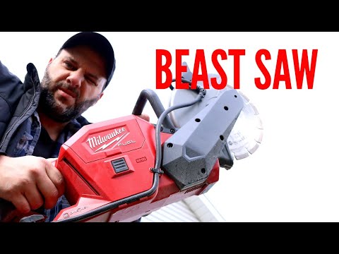 Milwaukee Tool M18 FUEL 9"' Cut Off Saw PUT TO THE TEST! Cutting through concrete and (FULL REVIEW)