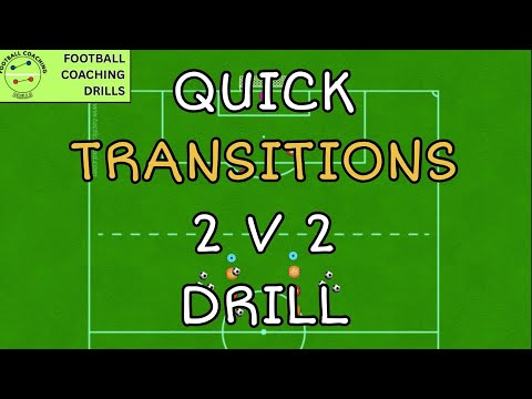Teaching Players Quick Transitions in 2v2 Format - Football/Soccer Drills