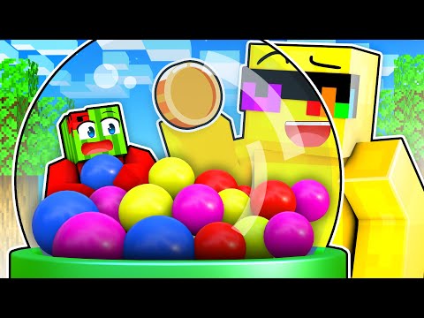 Insane: Trapped in a GUMBALL Machine in Minecraft!