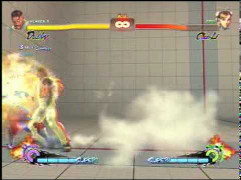 SSF4 Dudleys 3 hit combo follow by EX machine gun blow, follow by Corkscrew