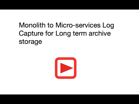 Kubernetes Log capture for archive video