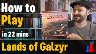 How to play Lands of Galzyr board game - Full teach + Visuals - Peaky Boardgamer