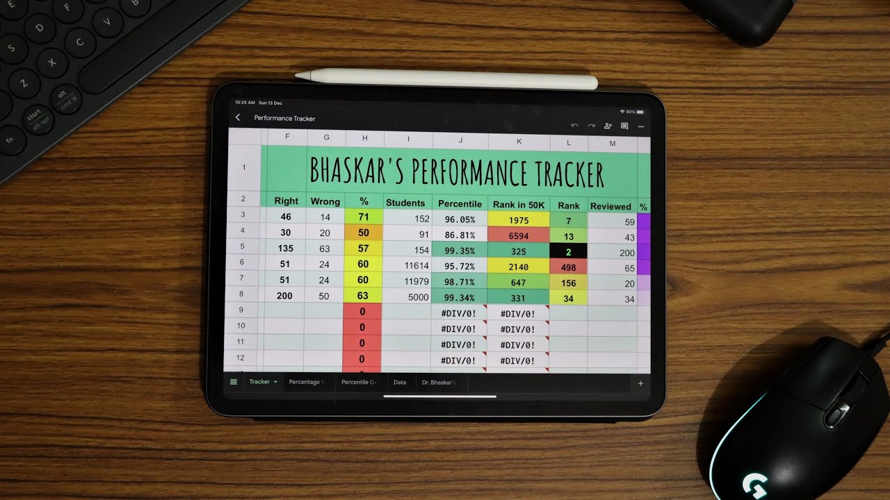 Results tracker for NEET PG 2021 - Google sheets template included