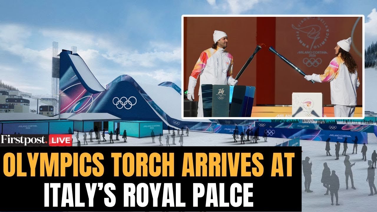 Milano-Cortina Olympics LIVE: Olympic Torch Arrives at Italy's Royal Palace of Caserta | N18G