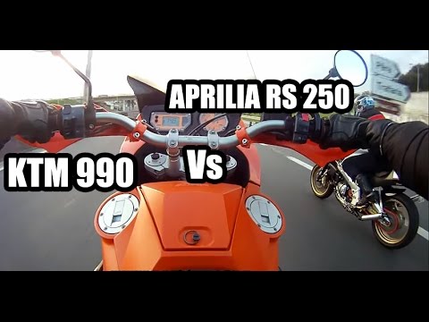 APRILIA RS 250 Vs KTM 990 [ 95 - 170 km/h ]