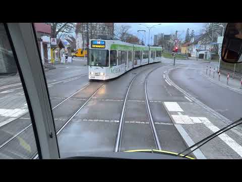 Mit der 🚋Straßenbahn durch die ❤️Freiburg Linie 5 Europaplatz➡️ Rieselfeld🇩🇪Deutschland