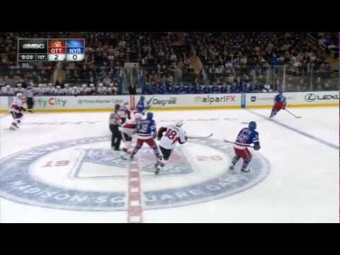 Patrick Wiercioch PP Goal (Ottawa Senators vs New York Rangers Mars 8, 2013) NHL HD
