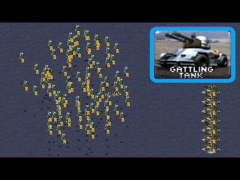Gattling Tanks vs Rocketeers - Red Alert 2