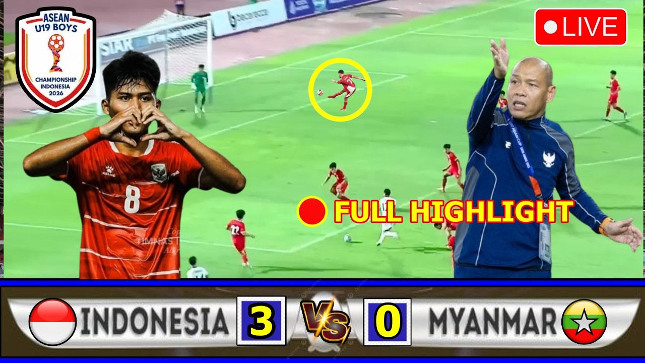 🔴LIVE SEDANG BERLANGSUNG 🔵 Indonesia U19 Vs Myanmar U19 | ASEAN Giải vô địch U-19 2026 | Ilustrasi