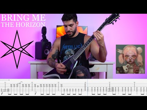 Bring Me The Horizon - "a bulleT w/ my namE On" Guitar Cover with On Screen Tabs