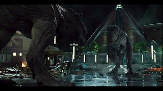 Download lagu JURASSIC WORLD FINAL BATTLE// T REX  VS INDOMINUS REX // KGF VERSION// mp3