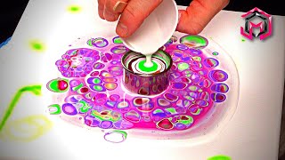 ELEGANT LILAC FLOW! Open Cup Fluid Art and Acrylic Pouring for Healing