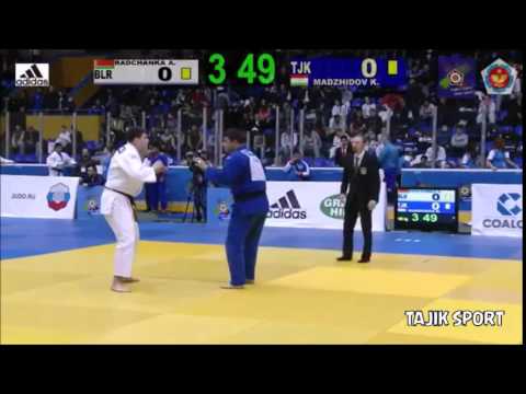 JUDO EUROPEAN CUP CADETS TVER 2014 +90 MADZHIDOV Khurshed (TJK) RADCHANKA Artsiom (BLR)