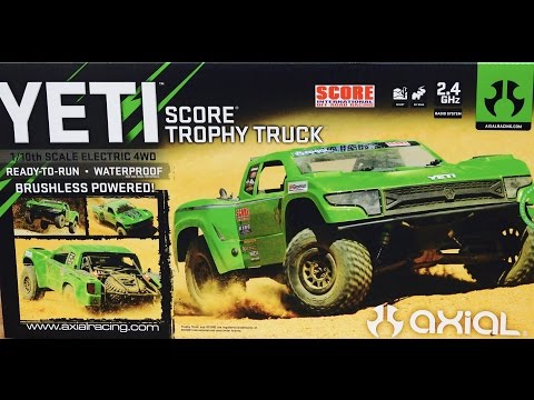 Axial Racing Yeti™ SCORE® Trophy Truck® 1/10 Scale Electric 4WD – RTR - Unboxing & First Look