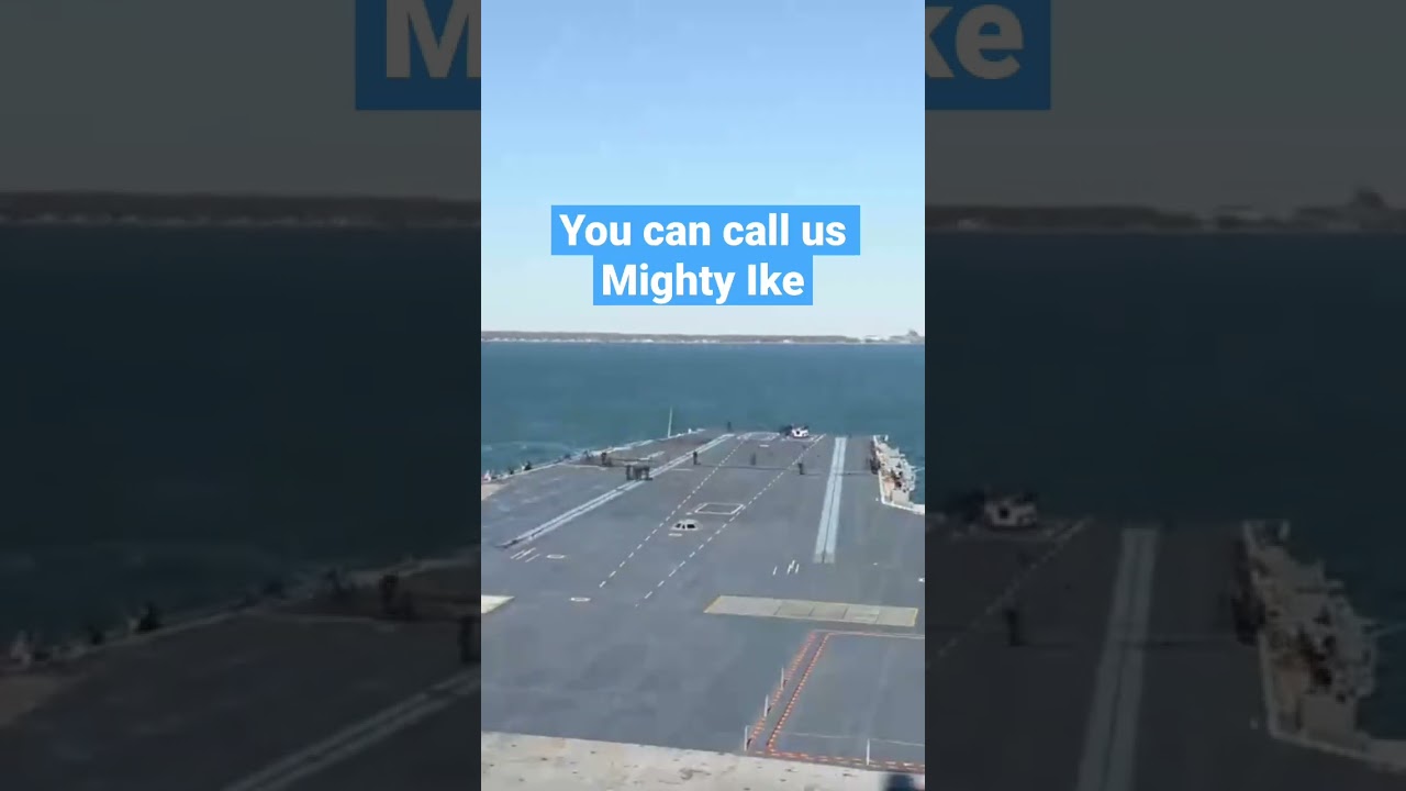 Aircraft carrier USS Dwight D. Eisenhower returns to sea from Naval Station Norfolk #shorts #usnavy