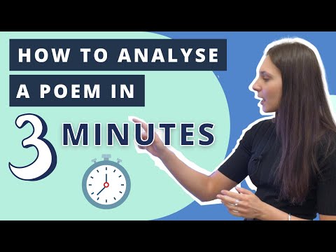 How to Analyse a Poem in 3 Minutes