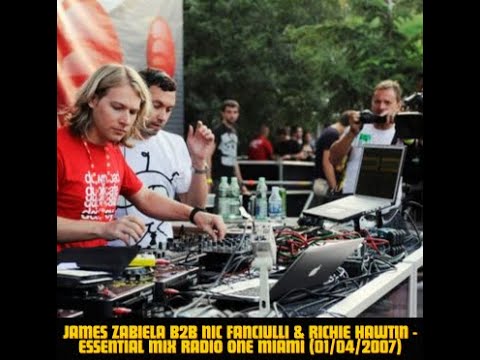 JAMES ZABIELA B2B NIC FANCIULLI & RICHIE HAWTIN - Essential Mix Radio One + Tracklist (01/04/2007)