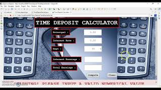 TIME DEPOSIT CALCULATOR