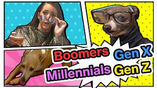 Each generation as Jenna Marbles