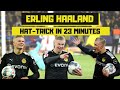 Best Erling Haaland's Hat-Trick Dortmund Highlights