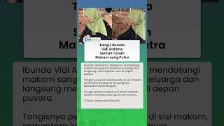 Tangis Pecah Besbarini Ibunda Vidi Aldiano Saat Sentuh Pusara Putranya di Pemakaman