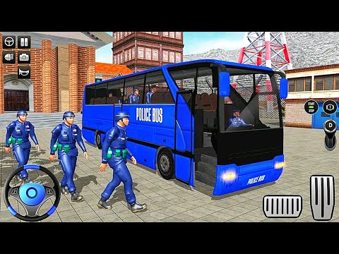 US Police Bus Mountain Driving Simulator - Bus Games - bus driver simulator - Android Gameplay #3
