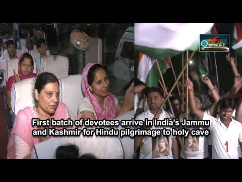 First batch of devotees arrive in India’s Jammu and Kashmir for Hindu pilgrimage to holy cave