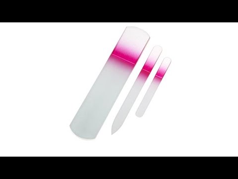 Czech ManiPedi Glass Nail File Trio  Pink