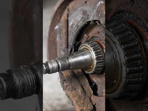 Removing Trailer Brake Hub on an ebay won Trailer #shorts #mechanic #howto