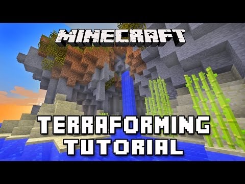 GoodTimesWithScar - Minecraft Tutorial:  Terraforming Your World's Landscape (How To Make Custom Waterfall & Caves)