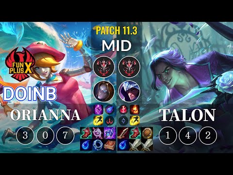 FPX Doinb Orianna vs Talon Mid - KR Patch 11.3