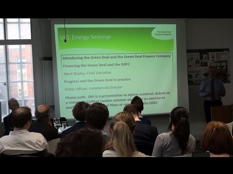 UCL Energy Seminar: 'Financing Home Energy Efficiency'