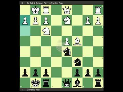 De Saint Amant, Pierre Charles Four - Morphy, Paul || Paris 1858 @chessbuddies 🔴 #PaulMorphy
