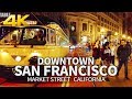 SAN FRANCISCO - Market Street Walk in Downtown San Francisco, California, USA, Travel, 4K UHD