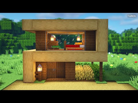 ⚒️ Minecraft: How To Build a Small Survival Wooden Modern House