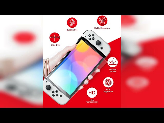 Vídeo relacionado con Modurio Paquete de 3 protectores de pantalla para consola Nintendo Switch 2, vidrio templado de dureza 9H con HD transparente, sin burbujas, interruptor antihuellas, 2 protectores de pantalla para